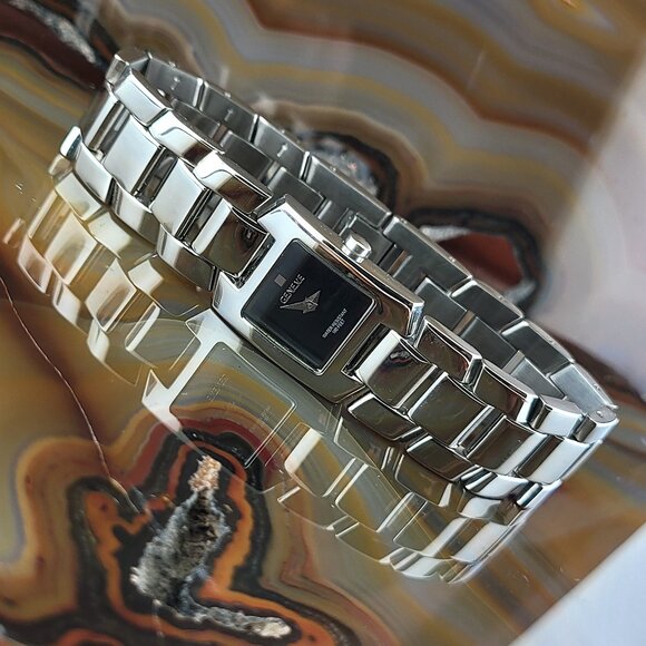 Womens Geneve Swiss Polished Steel Bracelet Watch main image 6